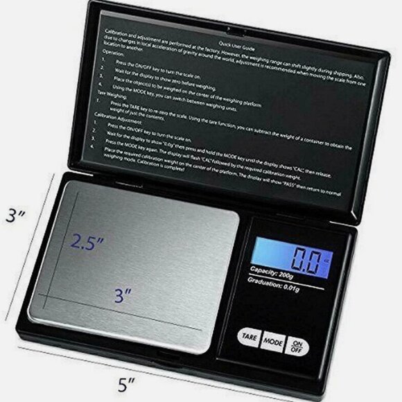 Pocket Digital Scale 200g x 0.01g, Portable Mini Gram Scale - Picture 2 of 9